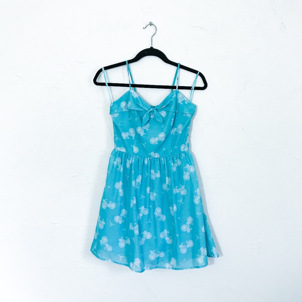 LC Lauren Conrad Blue Bicycle Dress